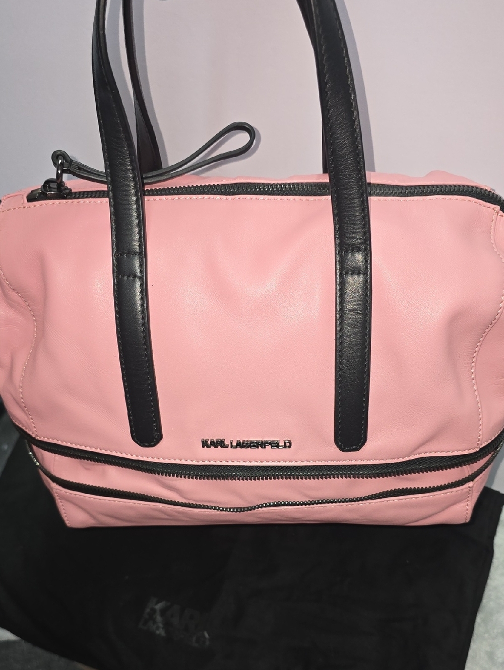 Karl Lagerfeld Leather Satchel - Picture 3 of 14